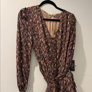 BRAND NEW VINCE CAMUTO Elegant Multicolor Patterned Dress WITH TAGS ATTACHED